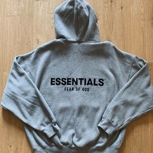 Fear of God Essentials Dark Oatmeal Hoodie